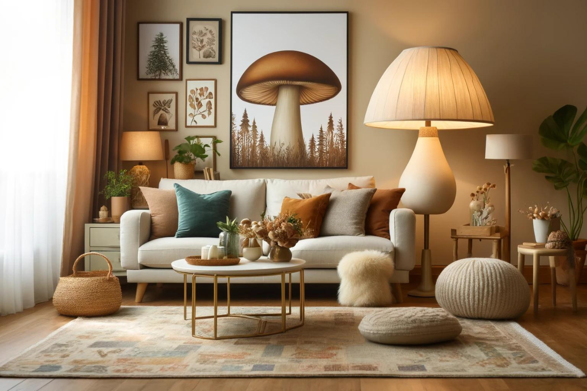 Gombás lakásdekoráció