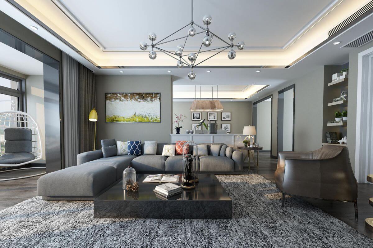 Elegáns nappali berendezés