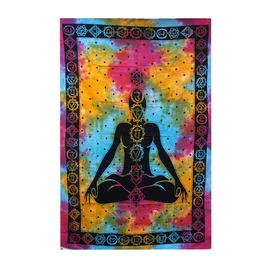 Kettős Pamut Ágytakaró / Falidísz - Chakra Buddha