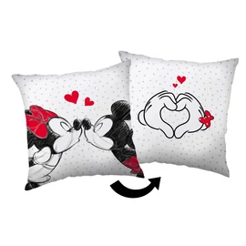 Disney Minnie, Mickey Love Párna, Díszpárna 40x40 cm, Mickey és Minnie karakterekkel