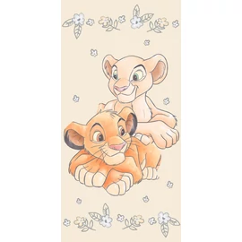 Disney Az Oroszlánkirály Simba &amp; Nala Fürdőlepedő, Strand Törölköző Yellow 70x140cm