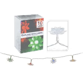 10 LEDes Elemes Színváltós Virágos Fényfüzér 120 cm, varázslatos színek és hangulat