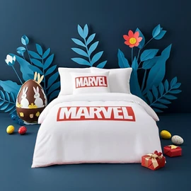 Marvel fehér ágynemű garnitúra 140×200
