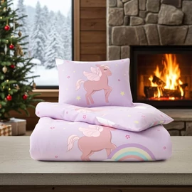 Unikornis Cloudy Pink Gyerek Ágyneműhuzat 100×135cm, 40×60cm