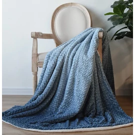 Naturtex Sherpa Design Kétoldalas Pléd Ombre Blue