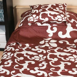 Pamut-szatén ágynemű-garnitúra barna árnyalatban Pamut-szatén ágynemű-garnitúra barna árnyalatban