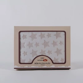 Bézs csillagmintás plüss gyermekpléd