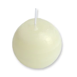 Törtfehér rusztikus gömb gyertya