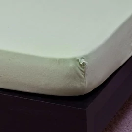 Világoszöld jersey lepedő 70x140 cm