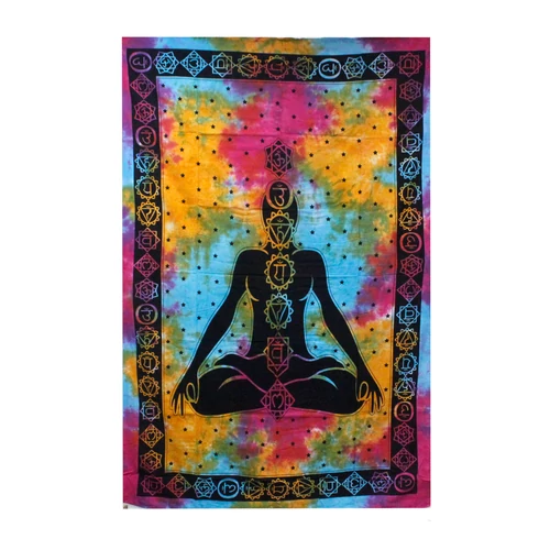 Kettős Pamut Ágytakaró / Falidísz - Chakra Buddha
