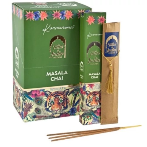 „India Meséi” Füstölőpálcikák - Masala Chai, trópusi virágok és szantálfa illat