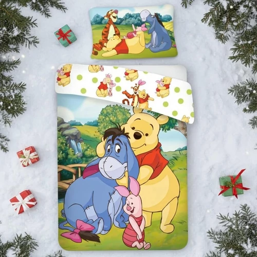 Micimackó 2 részes ovis ágynemű szett 100x135/40x60 cm