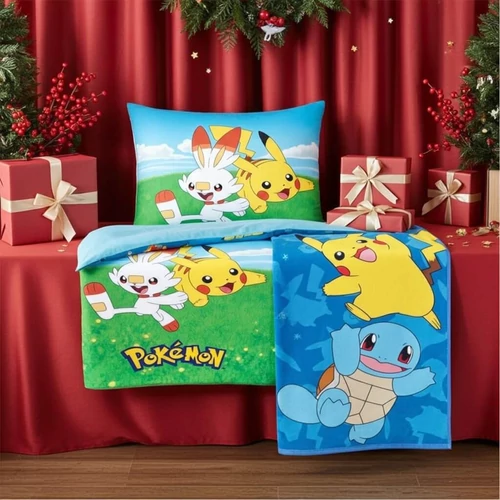 Pokémon Field ágyneműhuzat és törölköző szett