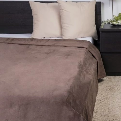 Egyszínű csokoládébarna pléd