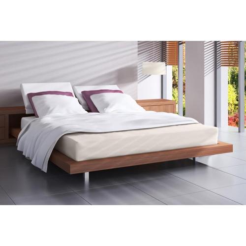 Ekrü jersey lepedő 160x200 cm