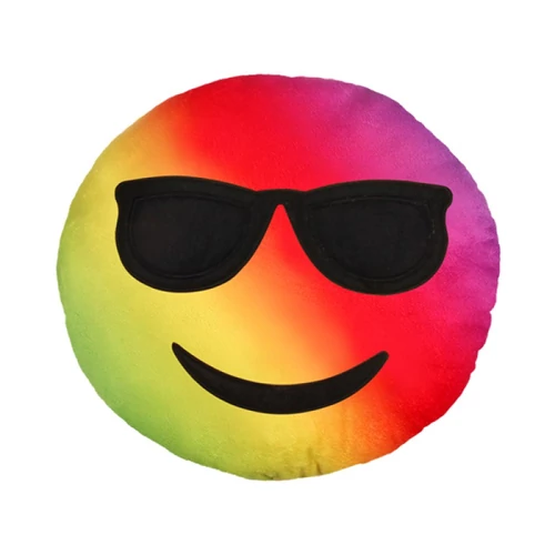 Emoji Szivárványos Napszemüveges formapárna