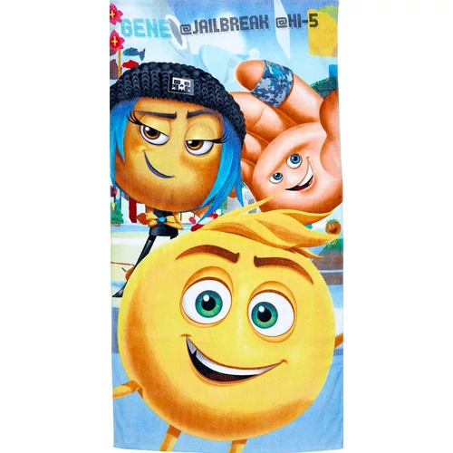 Emoji világoskék törölköző 70x140 cm