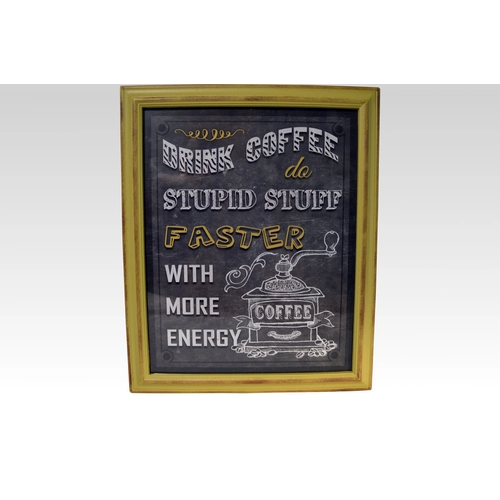 Retro Coffee Sárga falikép