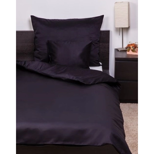 Fekete B pamut-szatén ágynemű