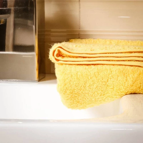 Mustársárga Bambuszos Törölköző 70x140 cm