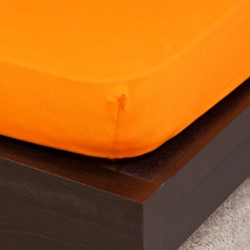 Narancs jersey lepedő 160x200 cm