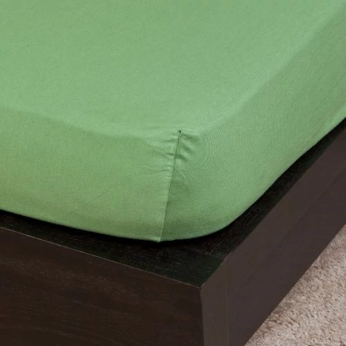 Olivazöld jersey lepedő 160x200 cm