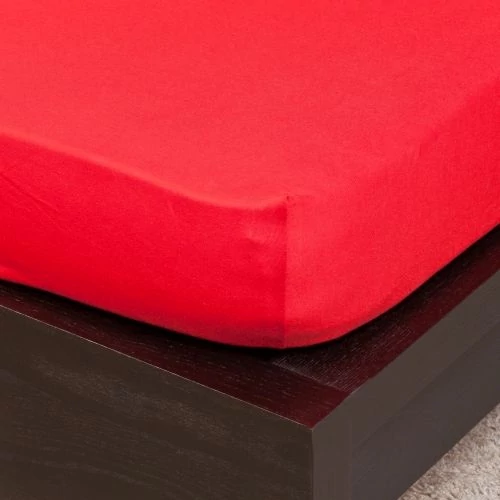 Piros jersey lepedő 160x200 cm