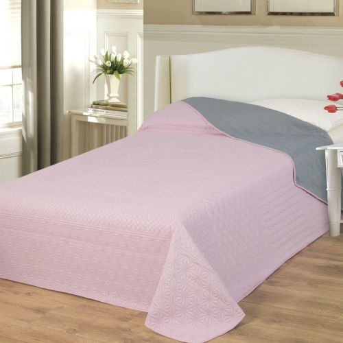 Rózsaszín-Szürke ágytakaró
