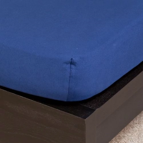 Sötétkék jersey lepedő 100x200 cm