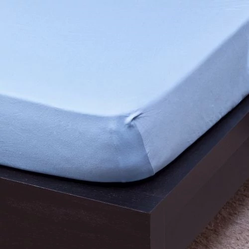 Világoskék jersey lepedő 70x140 cm