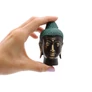 Kép 2/3 - Kicsi Antik Bronz Buddha Fej