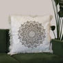 Kép 3/3 - Lótusz Mandala Párnahuzat - 60x60cm - bronz