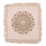 Kép 1/3 - Lótusz Mandala Párnahuzat - 60x60cm - bronz