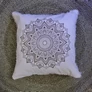 Kép 3/3 - Lótusz Mandala Párnahuzat - 45x45cm - bronz