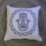 Kép 2/2 - Hamsa Mandala Párnahuzat - 45x45cm - zöld