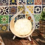 Kép 2/4 - Természetes Kókusz Lámpa- Fehér Súrolt Hurok