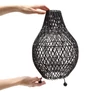 Kép 3/4 - Rattan Asztali Lámpa - Fekete