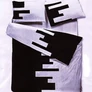 Kép 2/2 - Fekete–fehér pamutszatén ágynemű-garnitúra 140x200 70x90 40x50