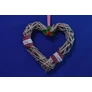 Kép 3/4 - Fonott Szív Ajtódísz Csipkével 20 cm