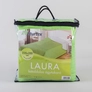 Kép 2/4 - Laura Zöld Törtfehér ágytakaró csomagolásban