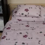 Kép 1/2 - Lila virágos krepp ágynemű