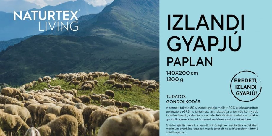 Izlandi gyapjú paplan és párna – Naturtex kollekció