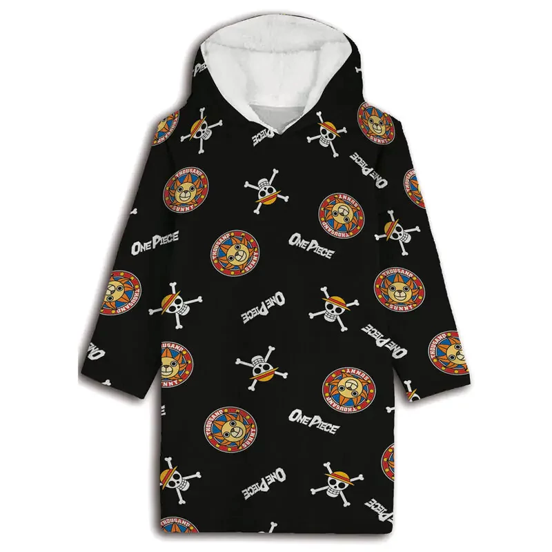 One Piece Thousand Sunny Belebújós Plüss Polár Takaró, Poncsó