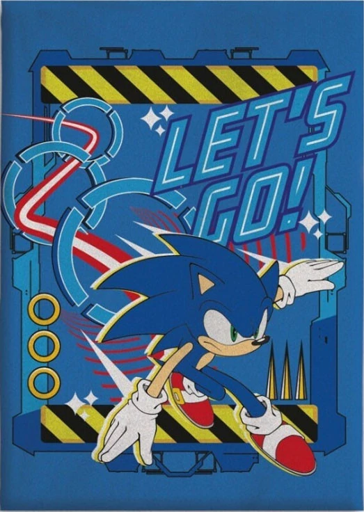 Sonic A Sündisznó Let's Go Coral Fleece Takaró 110x150cm
