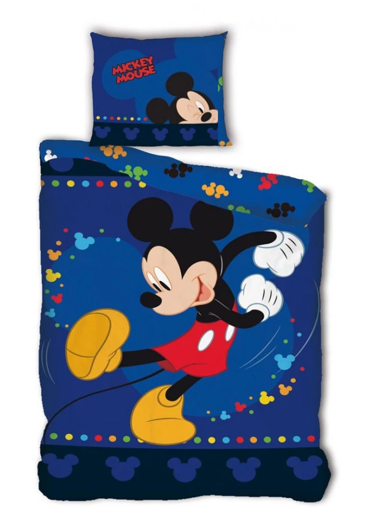 Disney Mickey Happy Steps Ágyneműhuzat 140×200cm, 63×63 cm Microfibre