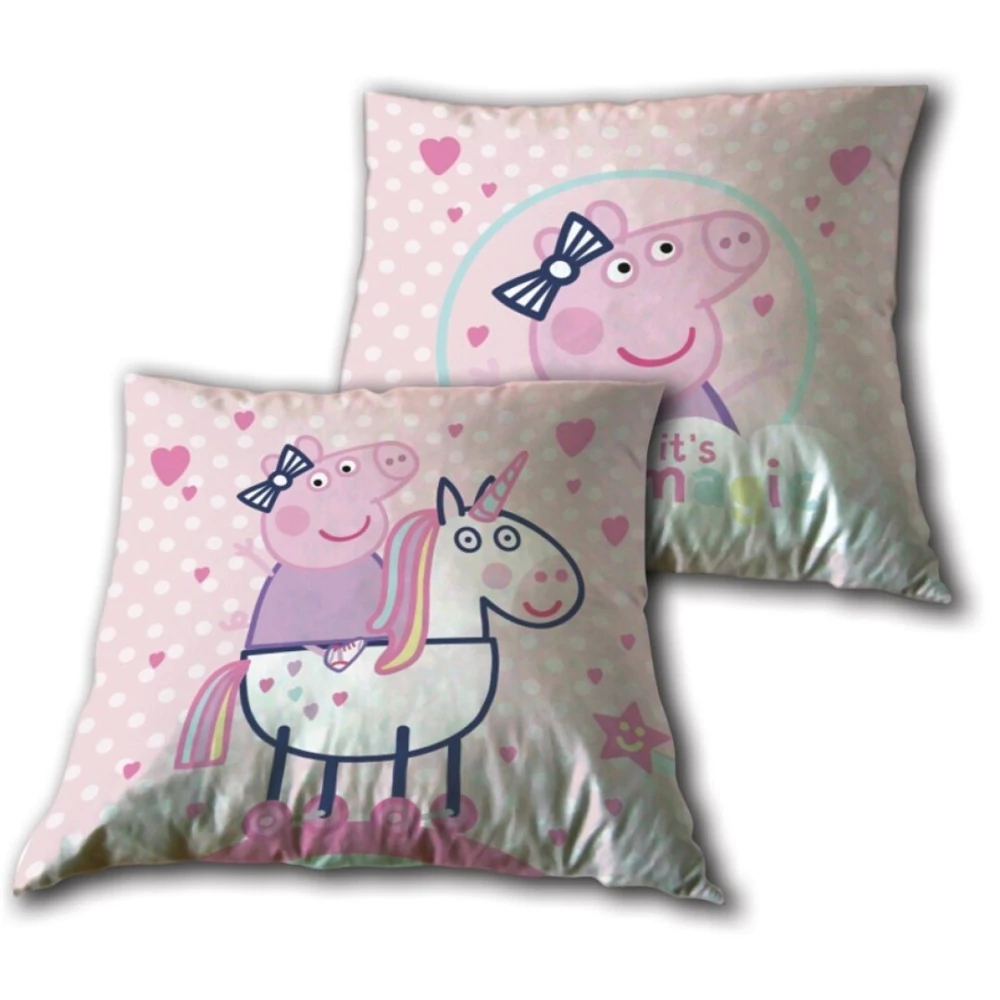 Peppa Malac Unicorn Párna, Díszpárna 35x35 cm