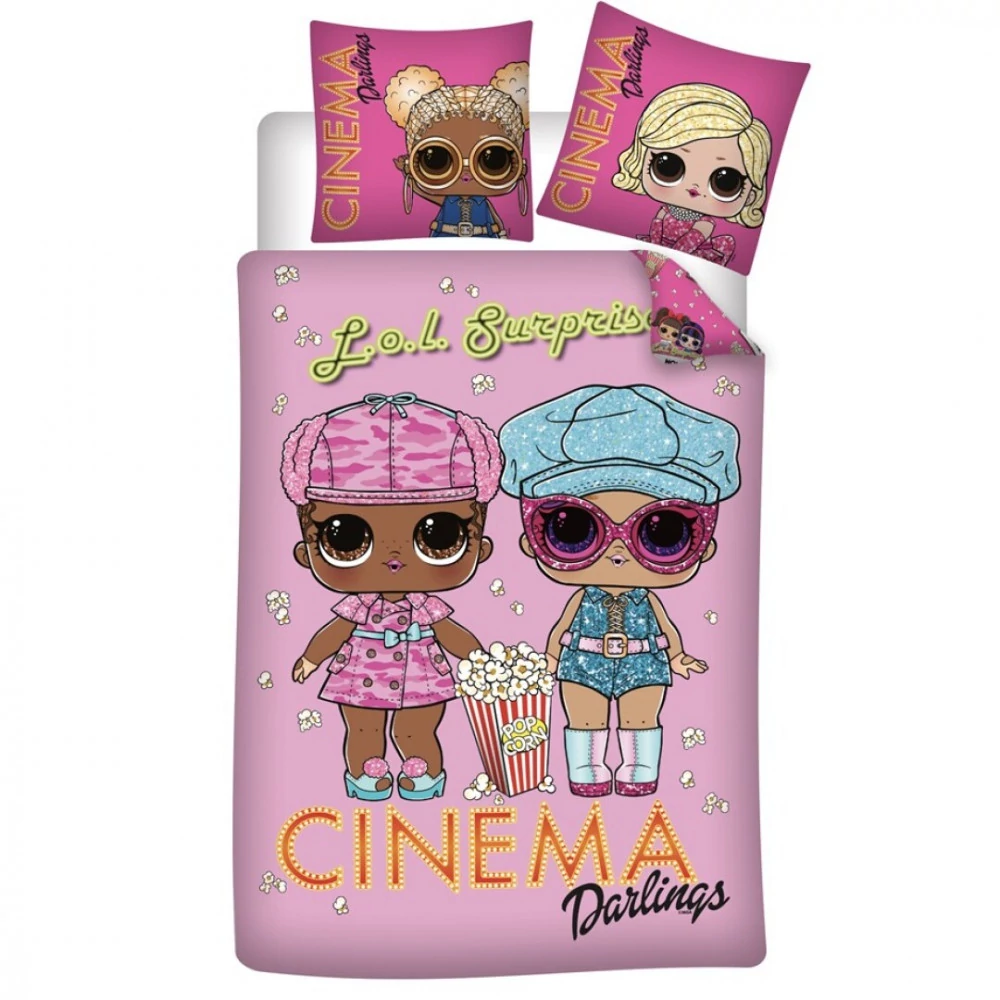 Lol Surprise Cinema Ágyneműhuzat 140×200cm, 63×63 cm Microfibre