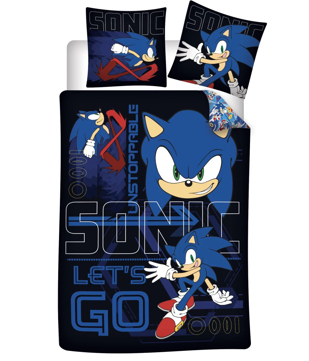 Sonic, A Sündisznó Unstoppable Ágyneműhuzat 140×200cm, 70×90 cm