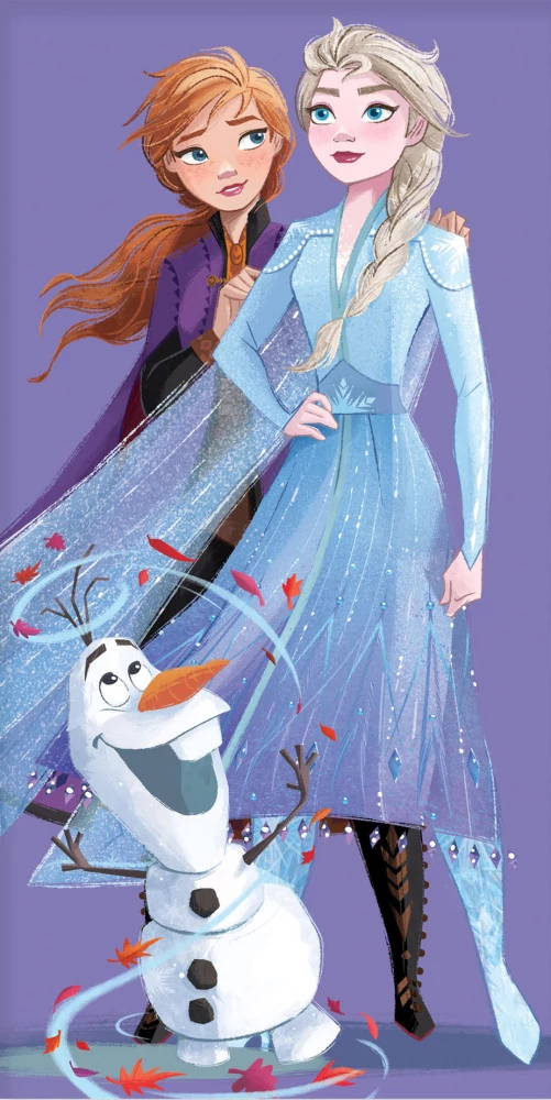 Disney Jégvarázs Purple Fürdőlepedő, Strand Törölköző 70x140 cm