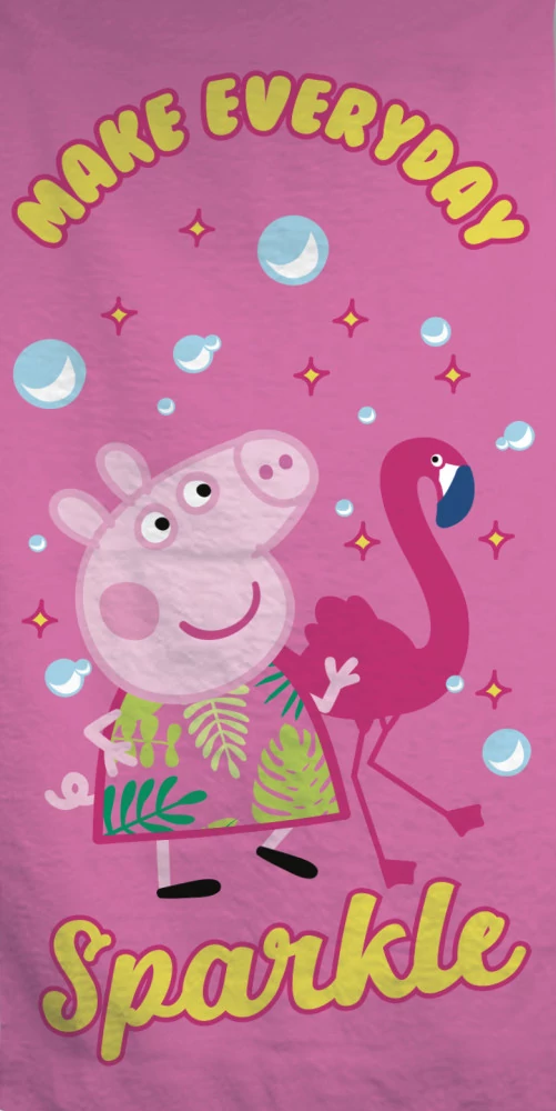 Peppa Malac Sparkle Fürdőlepedő, Strand Törölköző 70x140cm